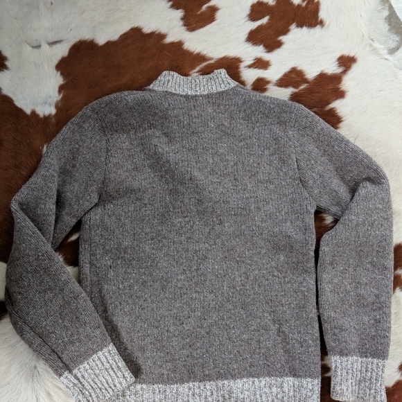 Lands end wool blend half button sweater - Picture 2 of 3
